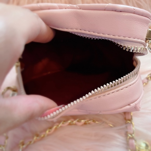 heart quilted mini crossbody purse - Picture 5 of 6